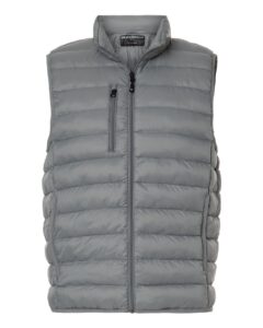 Weatherproof 26717 Men’s Lightweight Poly-filled Packable Vest – Chelsea Grey