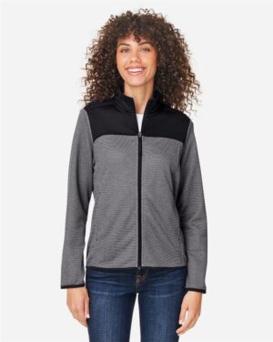 CORE365 CE74W Women’s Venture Heathered Stripe Hybrid Jacket