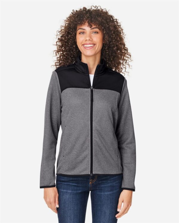 CORE365 Women’s Venture Heathered Stripe Hybrid Jacket