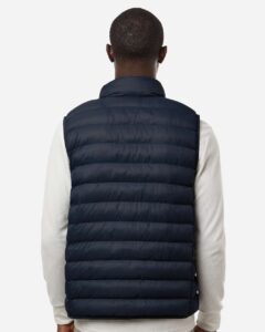 Weatherproof 26717 Men’s Lightweight Poly-filled Packable Vest – Stormy Night (on model back)