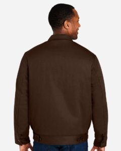 Harriton M721 Unisex ClimaBloc® Station Jacket – Dark Mocha (on model back)