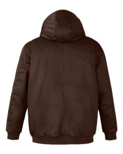 Harriton M722 Unisex ClimaBloc® Heavyweight Hooded Full-Zip Jacket – Dark Mocha (back)