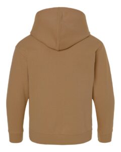 LAT 2296 Youth Hoodie Sweatshirt – Coyote Brown (back)