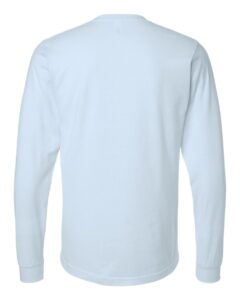 Tultex 202LS Unisex Fine Jersey Long Sleeve T-Shirt – Baby Blue (back)