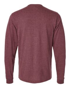 Tultex 202LS Unisex Fine Jersey Long Sleeve T-Shirt – Heather Burgundy (back)