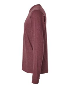 Tultex 202LS Unisex Fine Jersey Long Sleeve T-Shirt – Heather Burgundy (side)