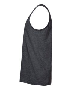 Tultex S105 Unisex Fine Jersey Tank Top – Heather Graphite (side)