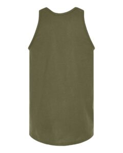 Tultex S105 Unisex Fine Jersey Tank Top – Military Green (back)