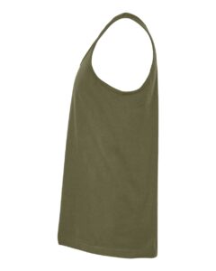 Tultex S105 Unisex Fine Jersey Tank Top – Military Green (side)