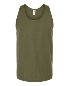 Tultex S105 Unisex Fine Jersey Tank Top – Military Green