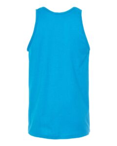 Tultex S105 Unisex Fine Jersey Tank Top – Turquoise (back)