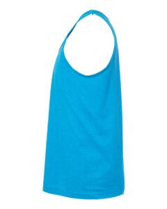 Tultex S105 Unisex Fine Jersey Tank Top – Turquoise (side)