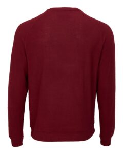 Boxercraft BM1201 Men’s Cuddle Cross-Neck Sweater – Mantra Red (back)
