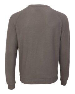 Boxercraft BM1201 Men’s Cuddle Cross-Neck Sweater – Meditation Grey (back)