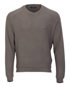 Boxercraft BM1201 Men’s Cuddle Cross-Neck Sweater – Meditation Grey