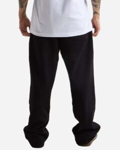 Shaka Wear SHGDSSP Unisex Garment-Dyed Straight Leg Sweatpants – Black (on model back)