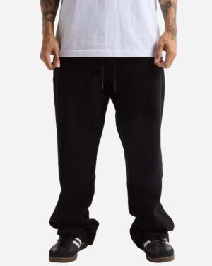 Shaka Wear SHGDSSP Unisex Garment-Dyed Straight Leg Sweatpants – Black (on model)