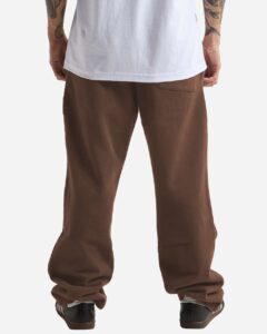 Shaka Wear SHGDSSP Unisex Garment-Dyed Straight Leg Sweatpants – Mocha (on model back)