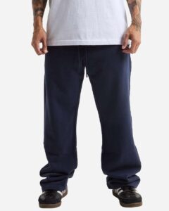 Shaka Wear SHGDSSP Unisex Garment-Dyed Straight Leg Sweatpants – Navy (on model)