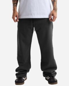 Shaka Wear SHGDSSP Unisex Garment-Dyed Straight Leg Sweatpants – Shadow (on model)