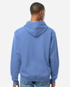 Tultex 320 Unisex Fleece Hooded Sweatshirt – Columbia Blue (on model back)