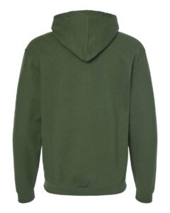 Tultex 331 Unisex Full-Zip Hooded Sweatshirt – Military Green (back)