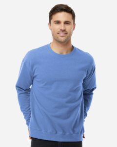 Tultex 340 Unisex Fleece Crewneck Sweatshirt – Columbia Blue (on model)