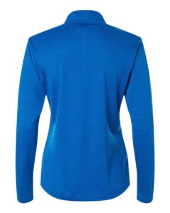 AllPro 4HM70L Women’s Pro-Lock Performance Mélange Quarter-Zip Pullover – Royal Melange (back)