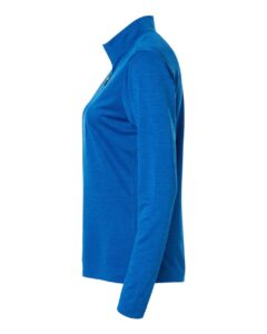 AllPro 4HM70L Women’s Pro-Lock Performance Mélange Quarter-Zip Pullover – Royal Melange (side)