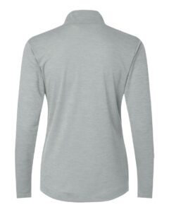 AllPro 4HM70L Women’s Pro-Lock Performance Mélange Quarter-Zip Pullover – Silver Melange (back)