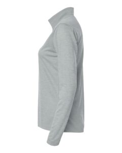 AllPro 4HM70L Women’s Pro-Lock Performance Mélange Quarter-Zip Pullover – Silver Melange (side)