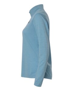 AllPro 4HM70L Women’s Pro-Lock Performance Mélange Quarter-Zip Pullover – Cloud Blue Melange (side)