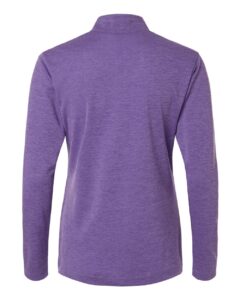 AllPro 4HM70L Women’s Pro-Lock Performance Mélange Quarter-Zip Pullover – Violet Melange (back)