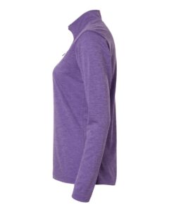 AllPro 4HM70L Women’s Pro-Lock Performance Mélange Quarter-Zip Pullover – Violet Melange (side)