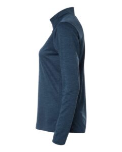 AllPro 4HM70L Women’s Pro-Lock Performance Mélange Quarter-Zip Pullover – Navy Melange (side)