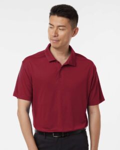 AllPro 41800 Men’s Pro-Lock Performance Polo – Cardinal (on model)