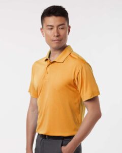 AllPro 41800 Men’s Pro-Lock Performance Polo – Gold (on model side)