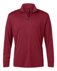 AllPro 41870 Men’s Pro-Lock Performance Quarter-Zip Pullover – Cardinal