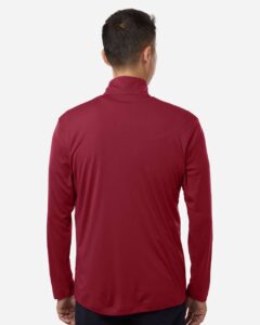 AllPro 41870 Men’s Pro-Lock Performance Quarter-Zip Pullover – Cardinal (on model back)