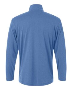 AllPro 41870 Men’s Pro-Lock Performance Quarter-Zip Pullover – Heather Royal (back)