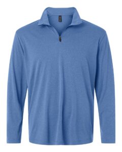 AllPro 41870 Men’s Pro-Lock Performance Quarter-Zip Pullover – Heather Royal