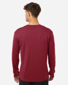 AllPro 48400 Unisex Pro-Lock Performance Long Sleeve T-Shirt – Cardinal (on model back)