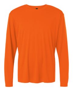 AllPro 48400 Unisex Pro-Lock Performance Long Sleeve T-Shirt – Deep Orange
