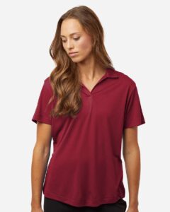 AllPro 41800L Women’s Pro-Lock Performance Polo – Cardinal (on model)