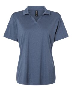 AllPro 41800L Women’s Pro-Lock Performance Polo – Heather Navy