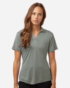 AllPro 41800L Women’s Pro-Lock Performance Polo – Greystone (on model)