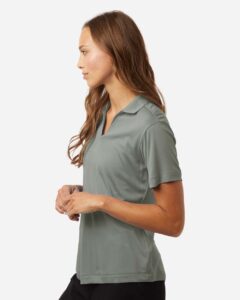AllPro 41800L Women’s Pro-Lock Performance Polo – Greystone (on model side)