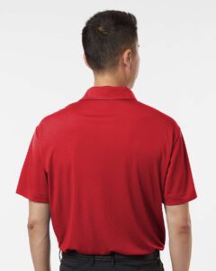 AllPro 41800T Men’s Tall Pro-Lock Performance Polo – Red (on model back)