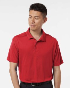 AllPro 41800T Men’s Tall Pro-Lock Performance Polo – Red (on model)