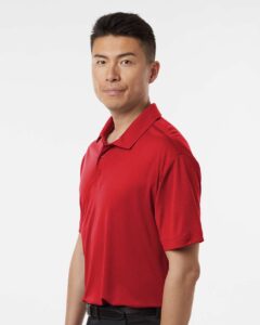 AllPro 41800T Men’s Tall Pro-Lock Performance Polo – Red (on model side)